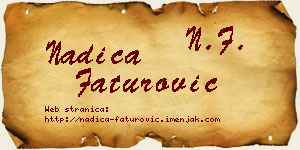 Nadica Faturović vizit kartica